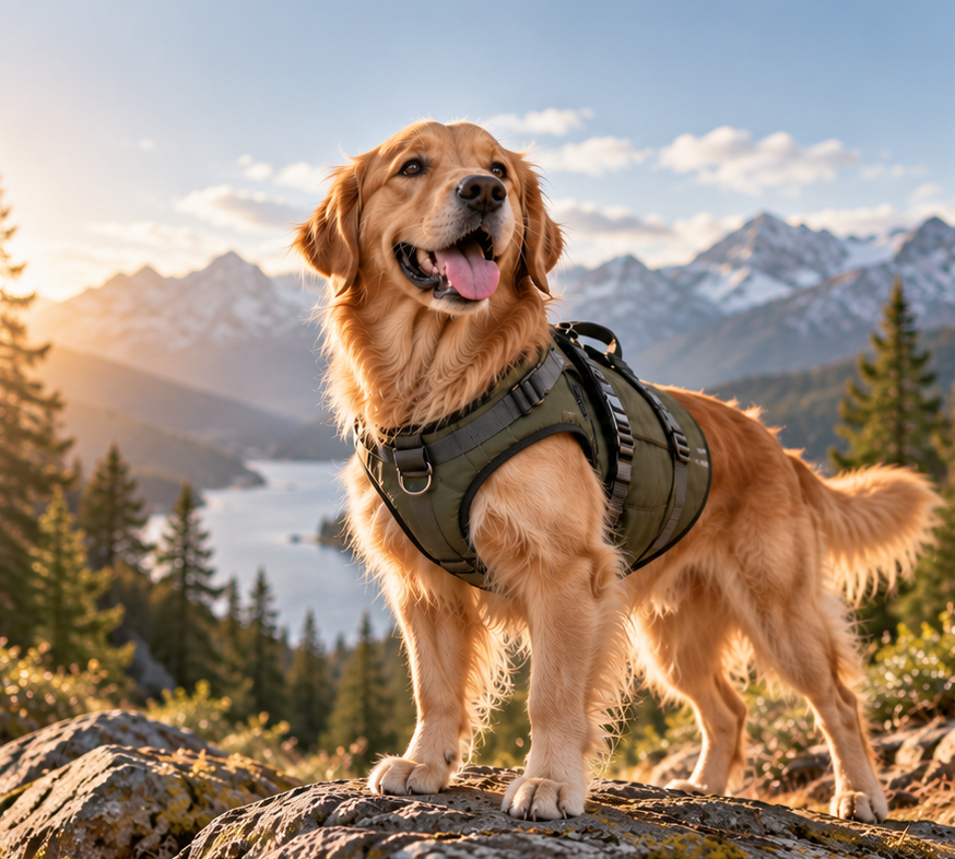 Happy dog enjoying an active lifestyle