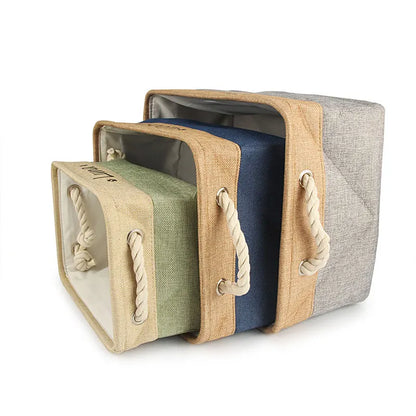 DIY Personalized Cat Dog Clothes Container Pet Toy Basket Foldable Box Bin Print Storage For Custom Name