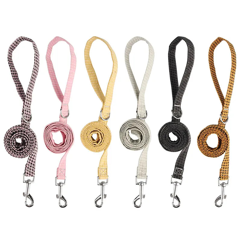 Bohemia Engraved Dog Collar Custom Puppy Cat Leashes Personalized Nameplate ID Pet Collar Leash Set