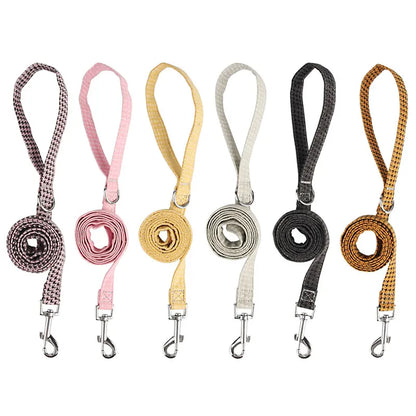 Bohemia Engraved Dog Collar Custom Puppy Cat Leashes Personalized Nameplate ID Pet Collar Leash Set