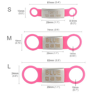 Silicone Engrav Pet ID Accessories Customize Dog Nameplate Name Phone Engraved Dog Collar Personalized Puppy Cat Pet Supplies
