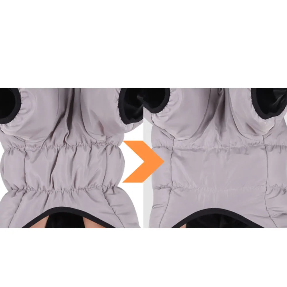 High-neck Warm Dog Jacket Cotton Coat Reflective Vest Thicken Autumn Winter Pet Clothes for Medium Large Dog
