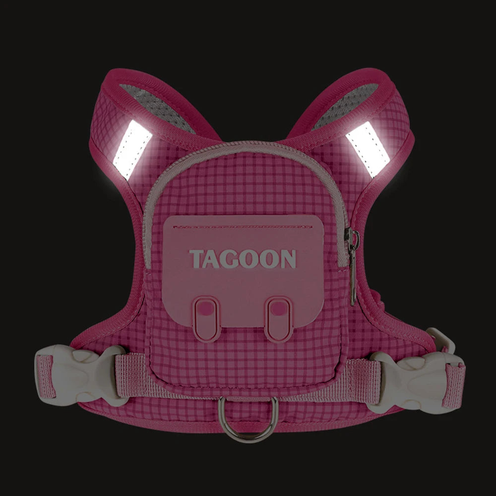 Cute Pet Dog Backpack Outdoor Storage Small Dogs Bag Outdoor Walking Chest Harness