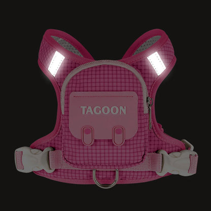 Cute Pet Dog Backpack Outdoor Storage Small Dogs Bag Outdoor Walking Chest Harness