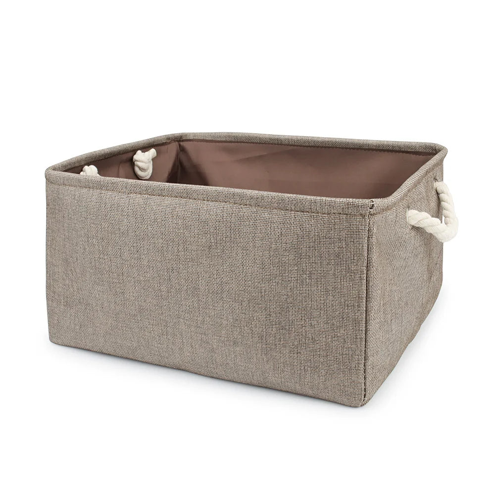 Folding Storage Basket Linen Pet Toy Storage Fabric Wardrobe Office Bedroom Closet Cat Dog Clothes Laundry Basket With Handle