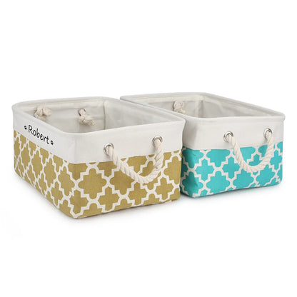 Customised Name Storage Basket for Cat Dog Toys Accessories Print Logo Personalised Custom Nameplate Box