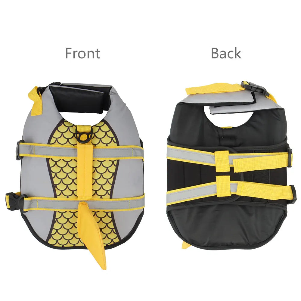 Swim Pet Dog Life Jacket Vest Clothes Life Vest Collar Harness Pet Swimming Summer Swimwear Scales Shark