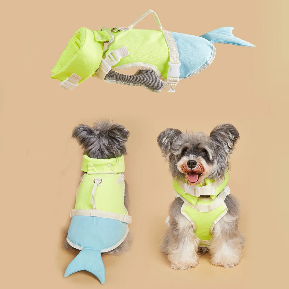 Cartoon Summer Swim Dog Life Jacket Adjustable Pet Body Swimming Pet Vest