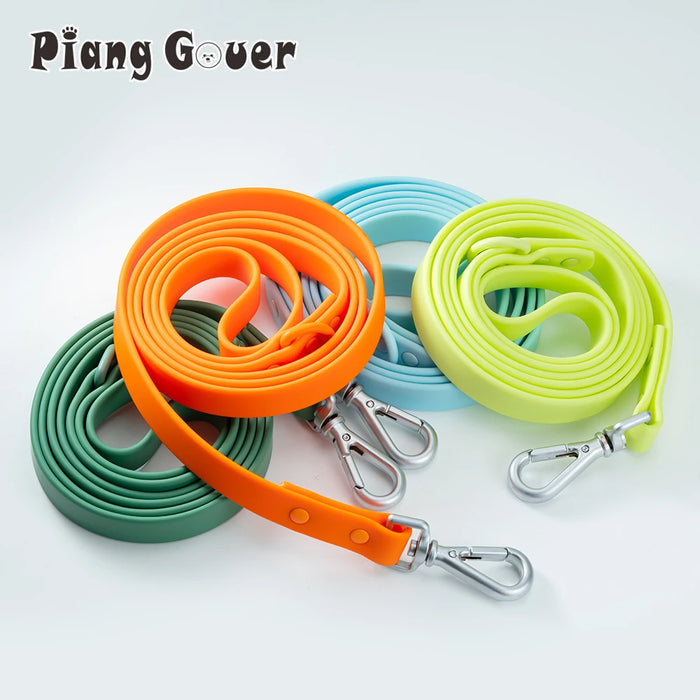 1pc PVC Waterproof Dog Leash Traction Lead Rope Outdoor Medium Pet Leashes