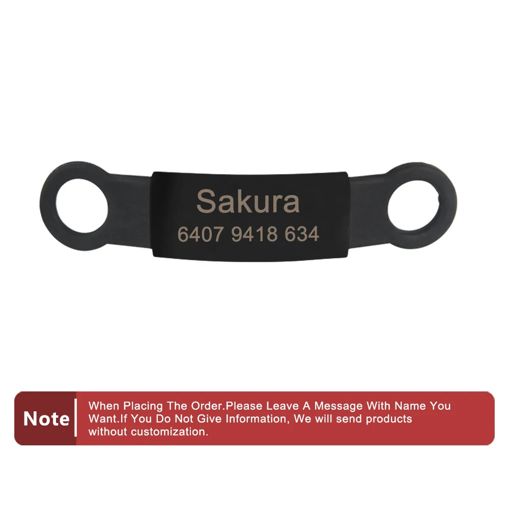 Silicone Engrav Pet ID Accessories Customize Dog Nameplate Name Phone Engraved Dog Collar Personalized Puppy Cat Pet Supplies