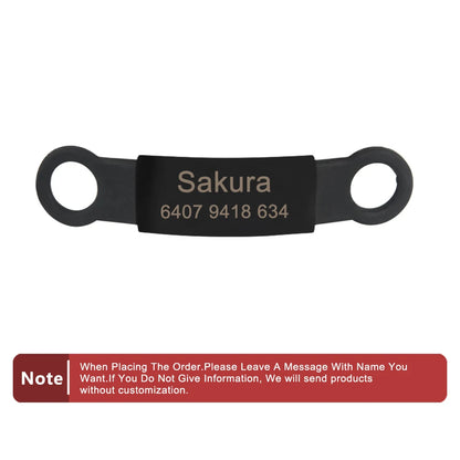 Silicone Engrav Pet ID Accessories Customize Dog Nameplate Name Phone Engraved Dog Collar Personalized Puppy Cat Pet Supplies