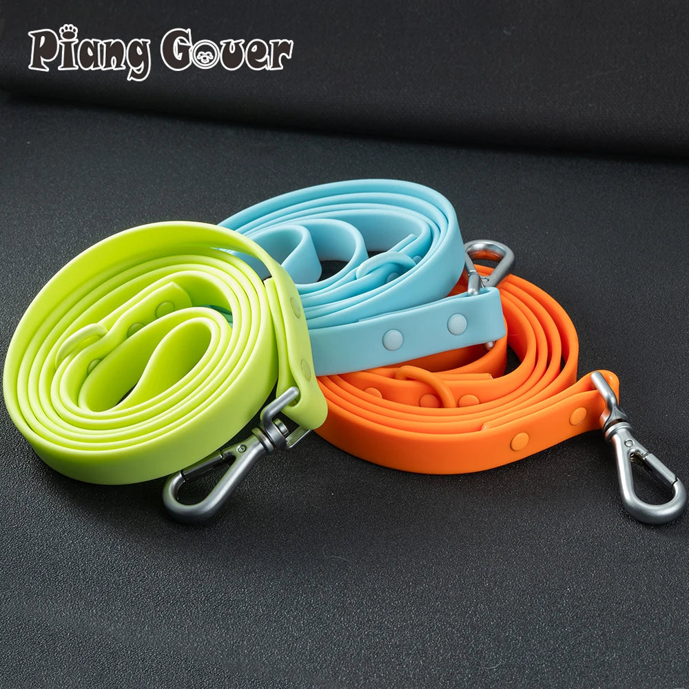 1pc PVC Waterproof Dog Leash Traction Lead Rope Outdoor Medium Pet Leashes