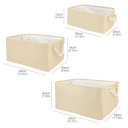 Folding Storage Basket Linen Pet Toy Storage Fabric Wardrobe Office Bedroom Closet Cat Dog Clothes Laundry Basket With Handle