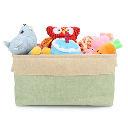 S/M/L Pet Toy Basket Sundries Sorting Cat Dog Clothes Storage Box Accessories Organize Storage Bin