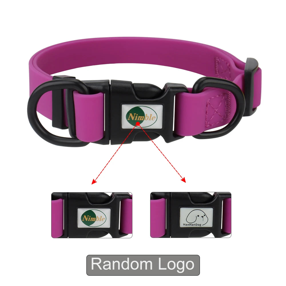 PVC Waterproof Dog Collar Soft Adjustable Pet Collar Big Cat Necklace for Small Medium Large Dog