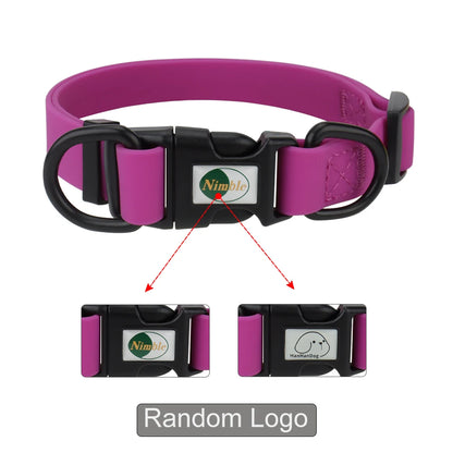 PVC Waterproof Dog Collar Soft Adjustable Pet Collar Big Cat Necklace for Small Medium Large Dog
