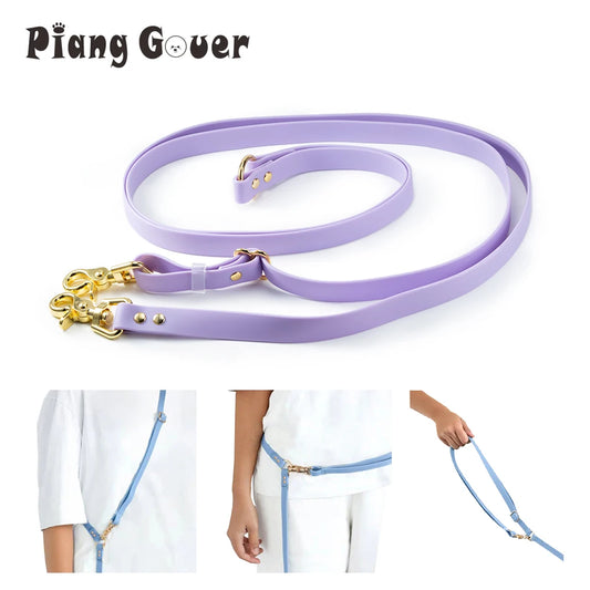 Multifunctional Double Ended Buckle Dog Leash Pet Leash Dog Outdoor Walk Rope PVC Leashes