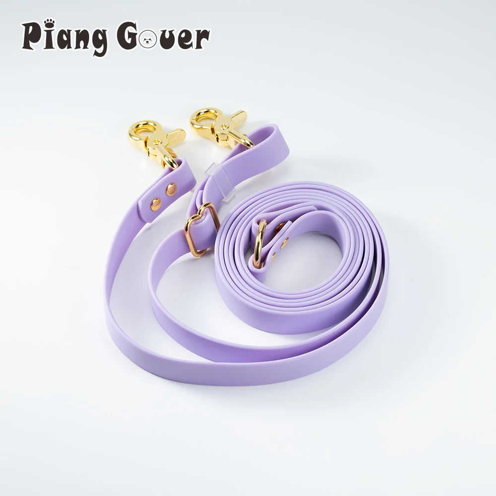 Multi Functional hands-free Pet Dog Walking PVC Dog Leash Waterproof Outdoor Walk Training 2 Heads Pet Traction Rope