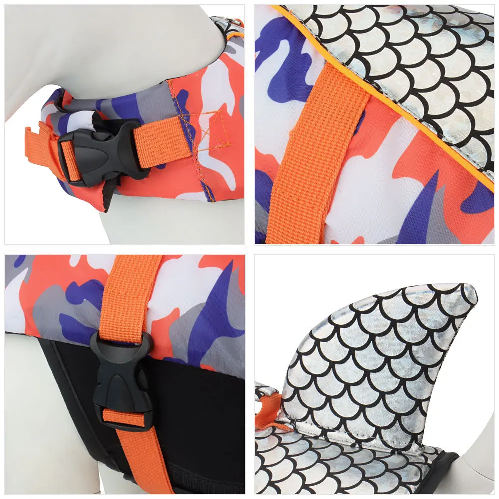 Shiny Dog Swimming Wear Safety Clothes Vest Swimming Suit Outdoor Pet Dog Float Life Jacket Vest  XS-2XL