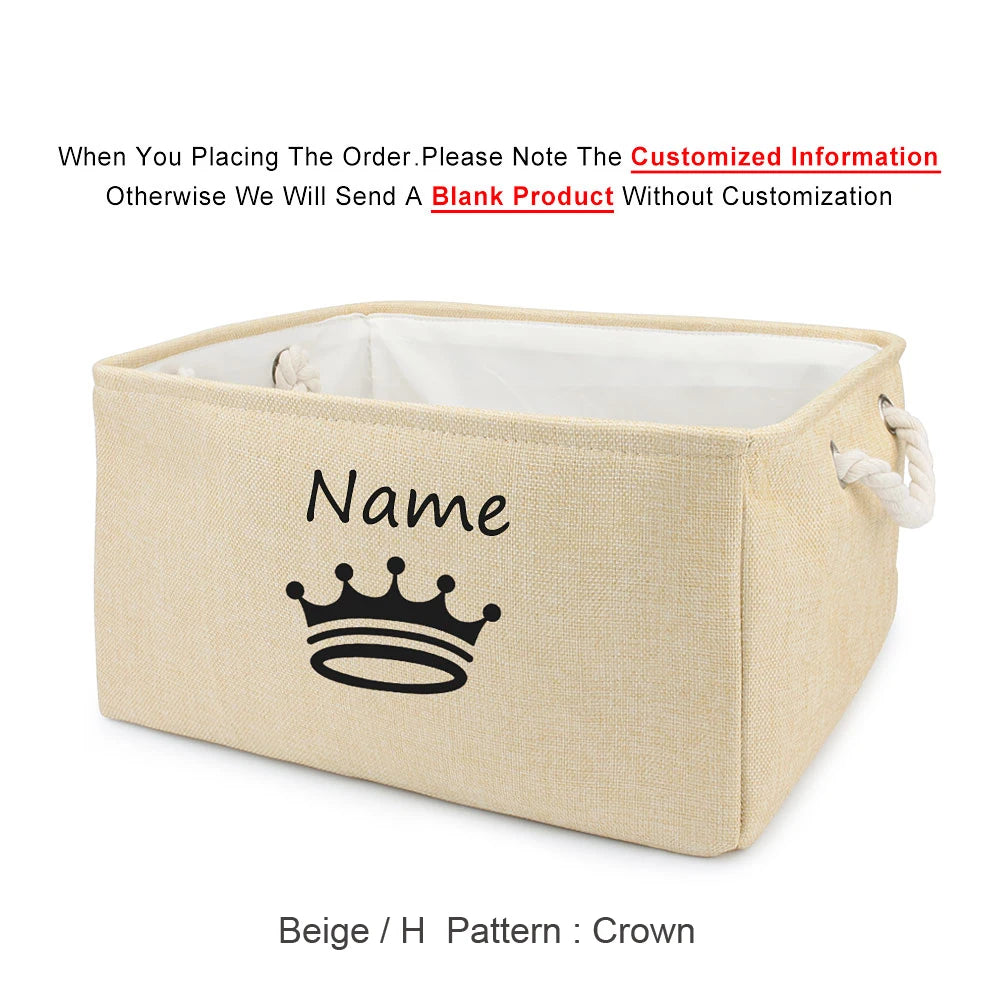 Basket Toys Dog Paw Personalized Pet Toy Storage Box For Clothes Custom Cat Product With Name Dog