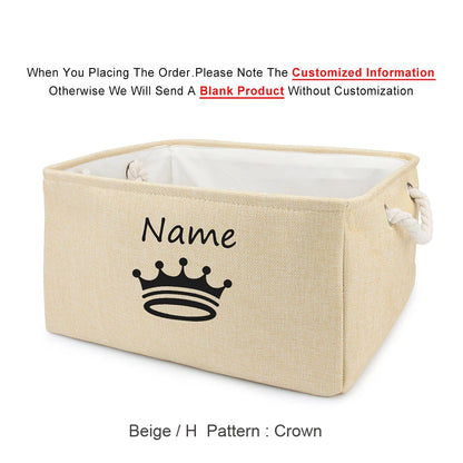 Basket Toys Dog Paw Personalized Pet Toy Storage Box For Clothes Custom Cat Product With Name Dog