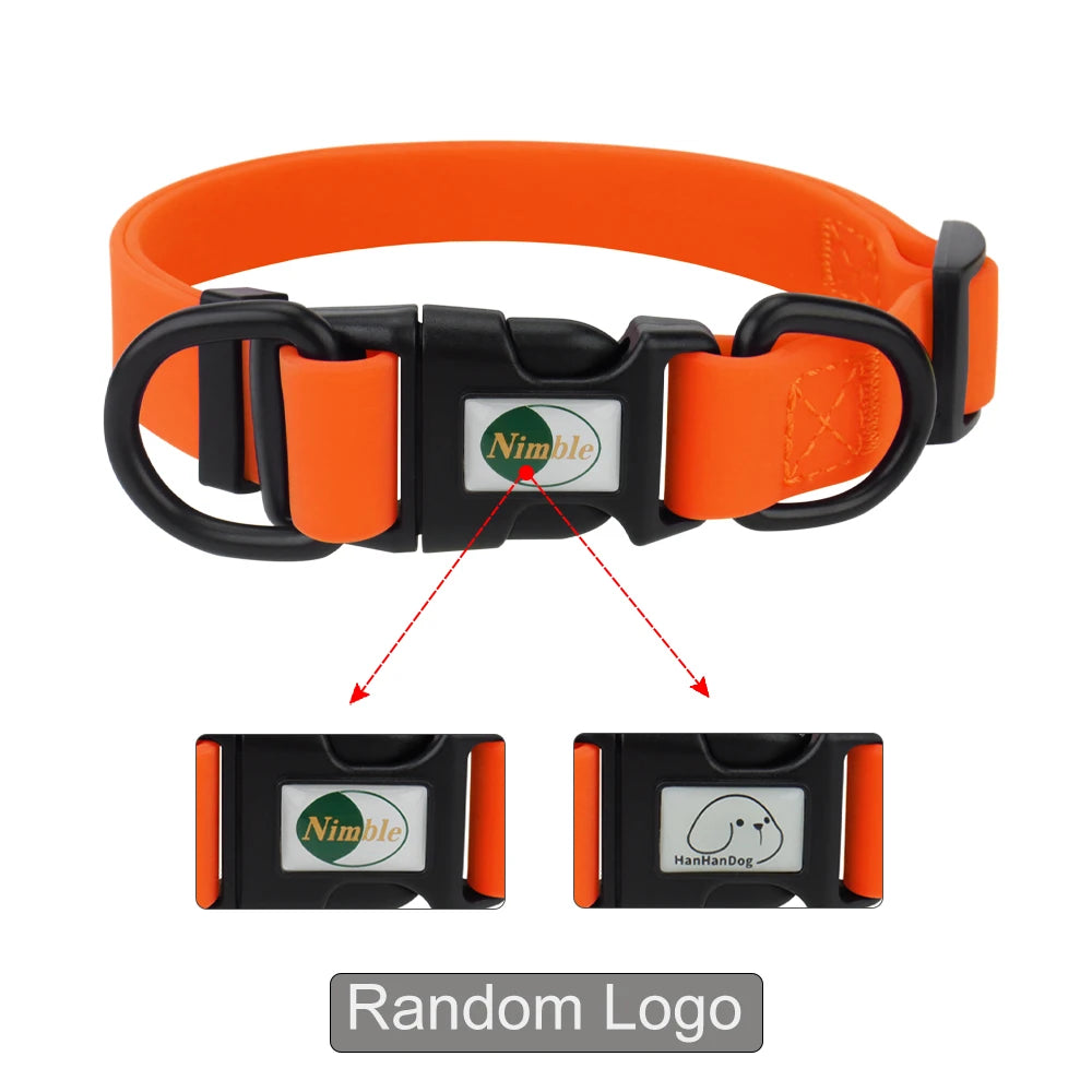 PVC Waterproof Dog Collar Soft Adjustable Pet Collar Big Cat Necklace for Small Medium Large Dog