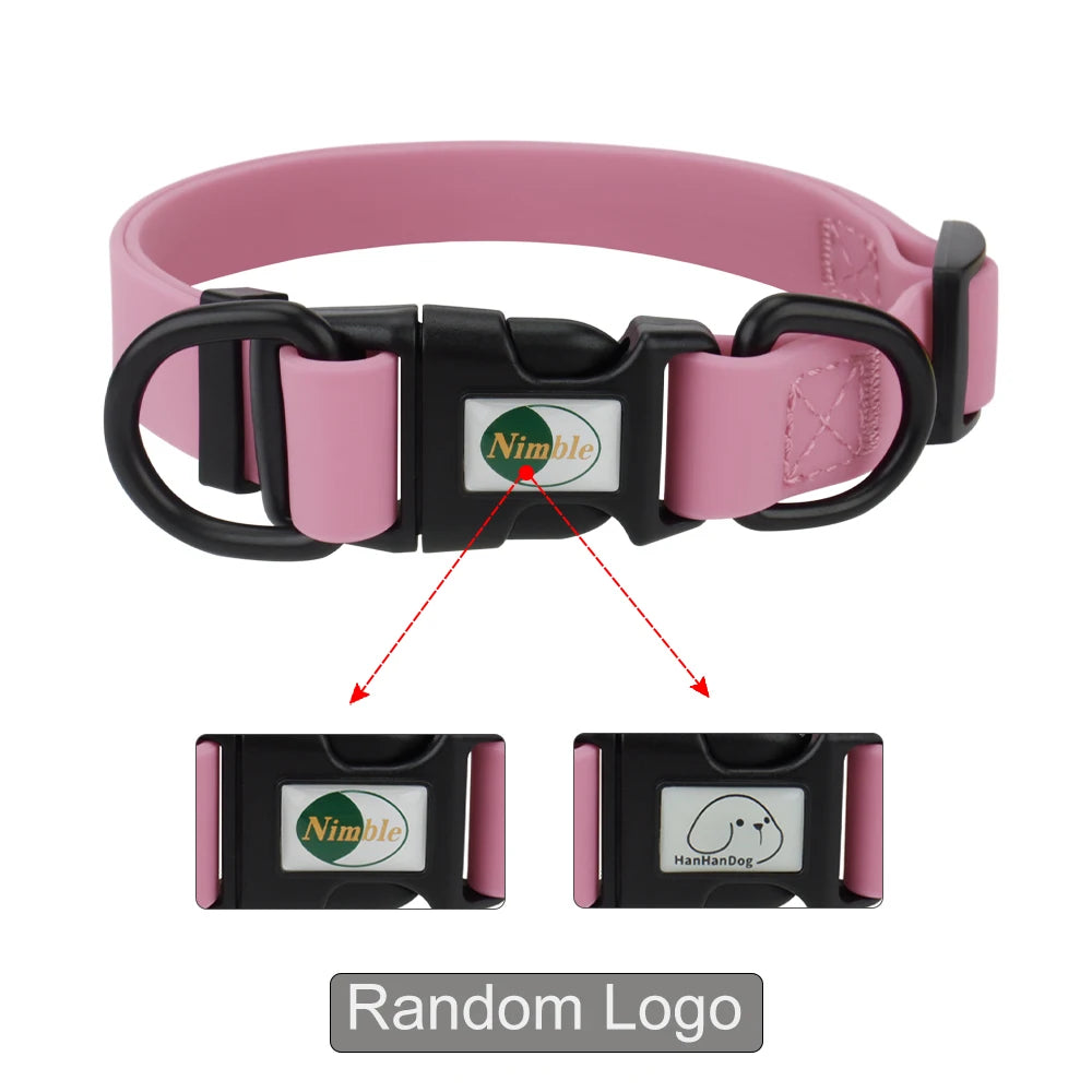 PVC Waterproof Dog Collar Soft Adjustable Pet Collar Big Cat Necklace for Small Medium Large Dog