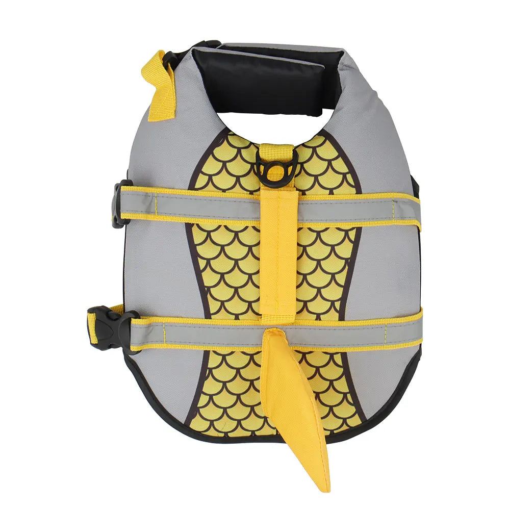 Swim Pet Dog Life Jacket Vest Clothes Life Vest Collar Harness Pet Swimming Summer Swimwear Scales Shark