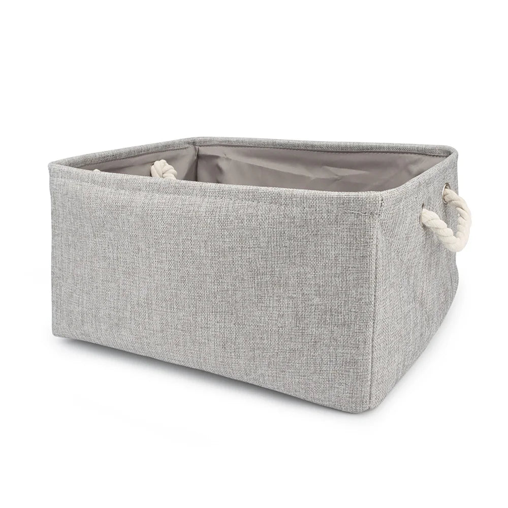 Folding Storage Basket Linen Pet Toy Storage Fabric Wardrobe Office Bedroom Closet Cat Dog Clothes Laundry Basket With Handle