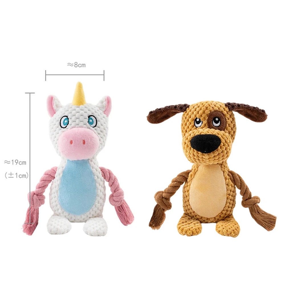 Small Dog Plush Chew Toy Indestructible Bite Resistant Sound Puppy Squeaker Dogs Rattle For Pet Toys Supplies