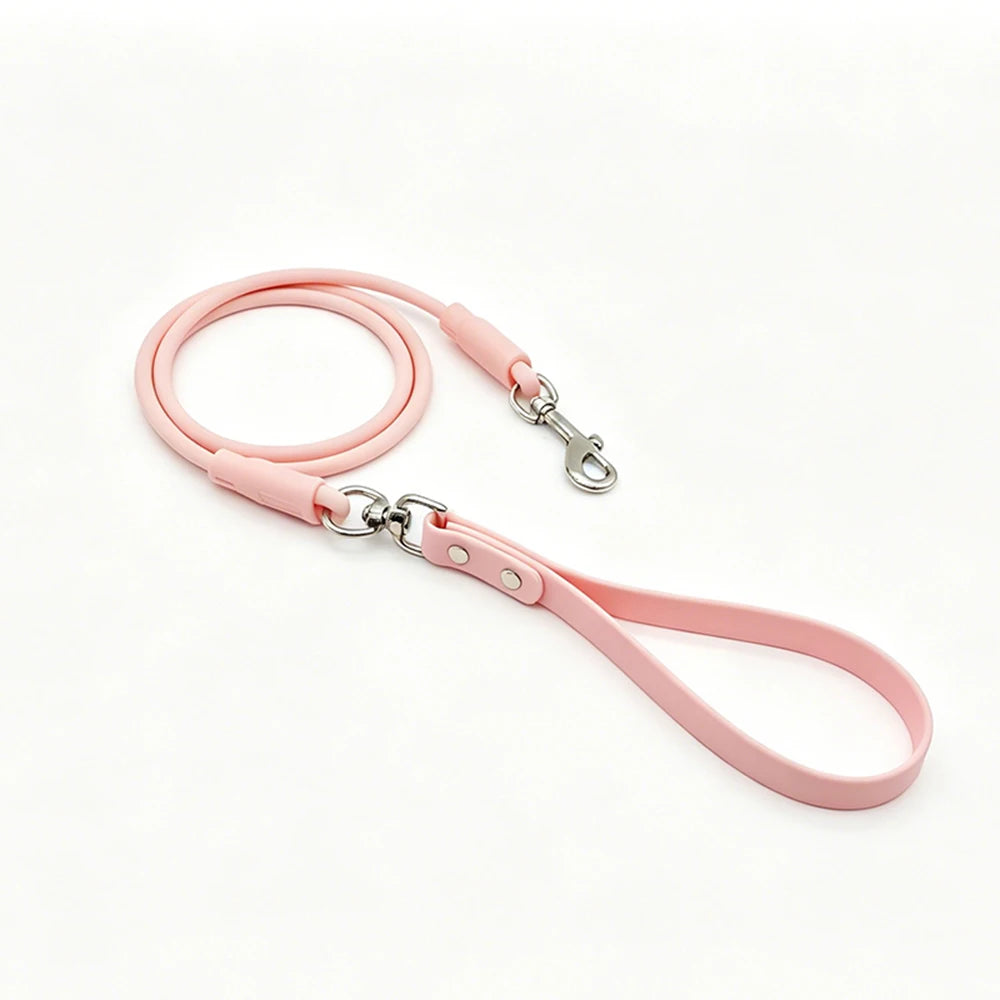 Pet Round Rope PVC Waterproof Dog Leash Traction Lead Small Medium Dogs Leashes