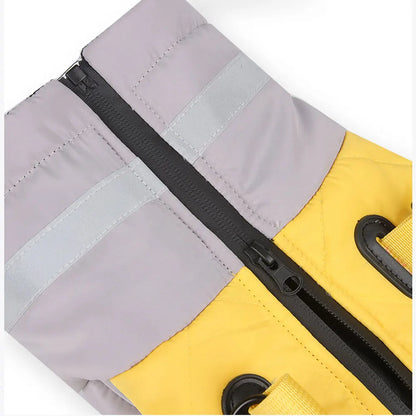 High-neck Warm Dog Jacket Cotton Coat Reflective Vest Thicken Autumn Winter Pet Clothes for Medium Large Dog