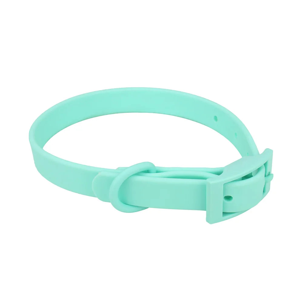 Cat Dog Collar Adjustable PVC Waterproof Collar Pet Products for Small Medium Large Dogs Imitation Silicone