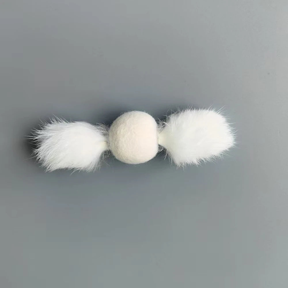 3pcs Plush Ball Cat Pet Toys Rabbit Hair Interactive Kitten Toys