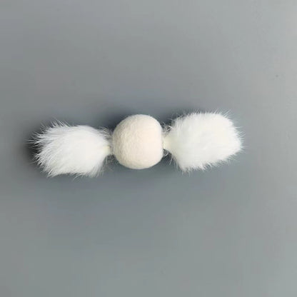 3pcs Plush Ball Cat Pet Toys Rabbit Hair Interactive Kitten Toys