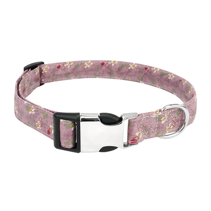 Vintage Flower Dog Collar Pet Cat Adjustable Collars for Small Medium Large Dogs
