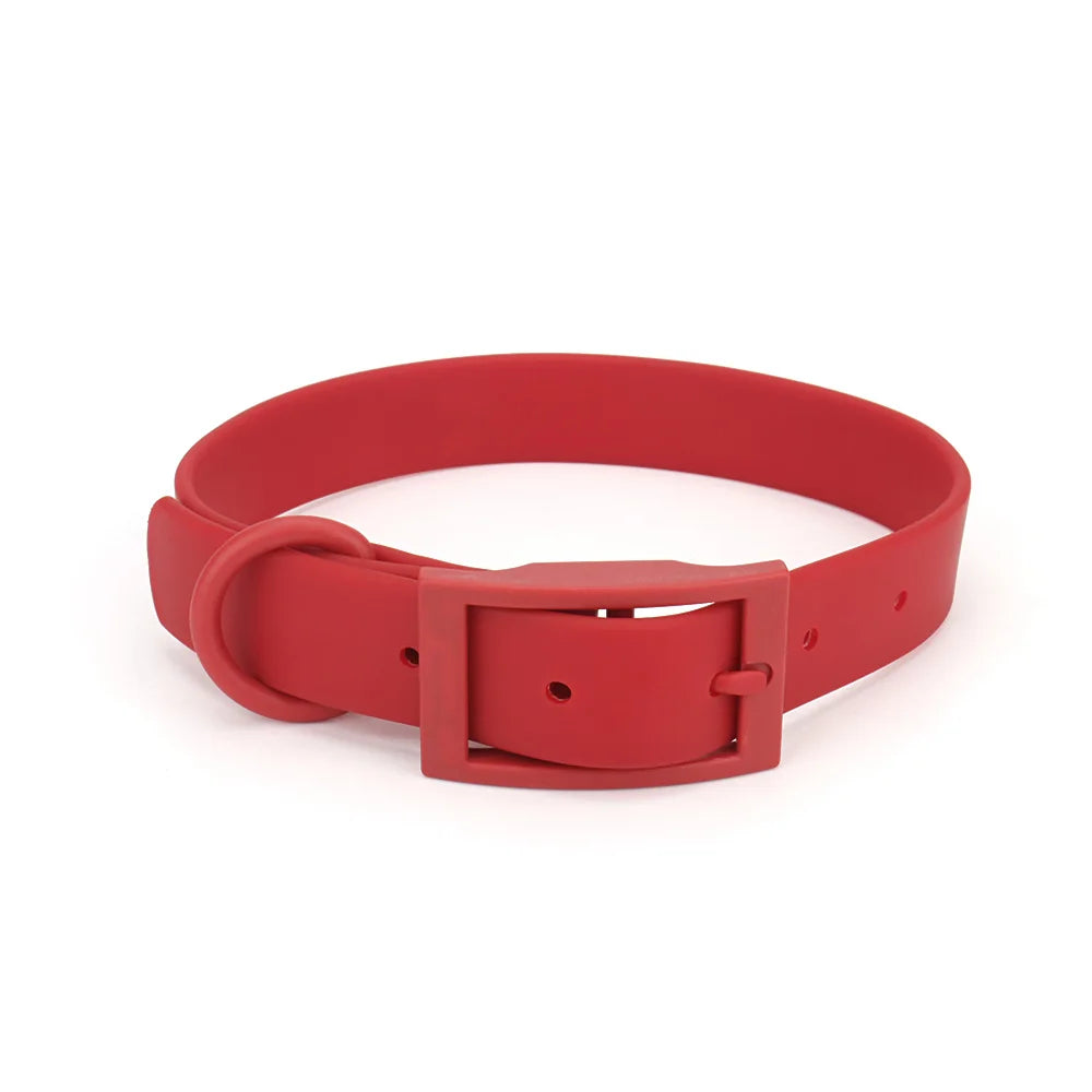 Cat Dog Collar Adjustable PVC Waterproof Collar Pet Products for Small Medium Large Dogs Imitation Silicone