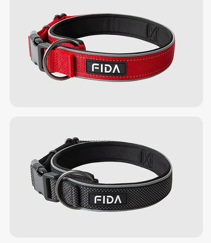 Large Dog Collar Pet Reflective Adjustable Collar for Medium Big Dogs Outdoor Walking Training Supplies