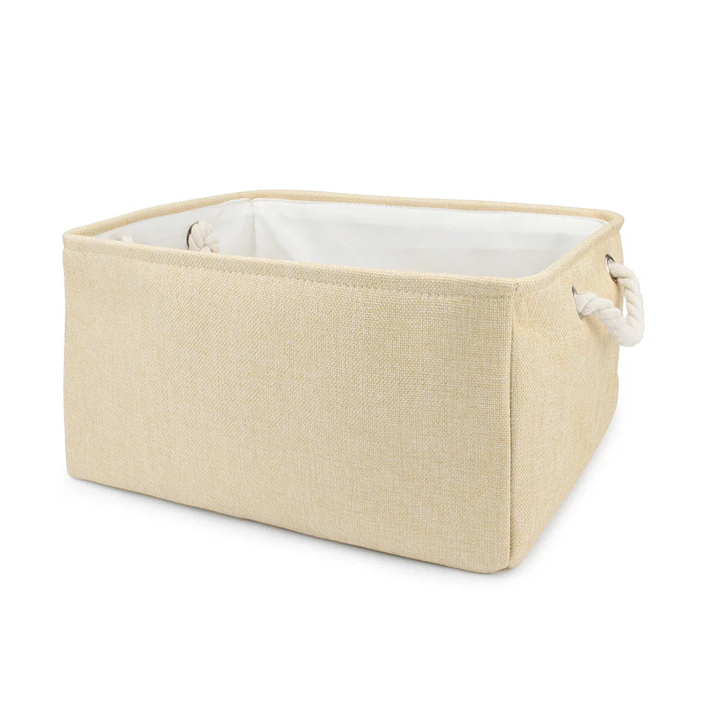 Folding Storage Basket Linen Pet Toy Storage Fabric Wardrobe Office Bedroom Closet Cat Dog Clothes Laundry Basket With Handle