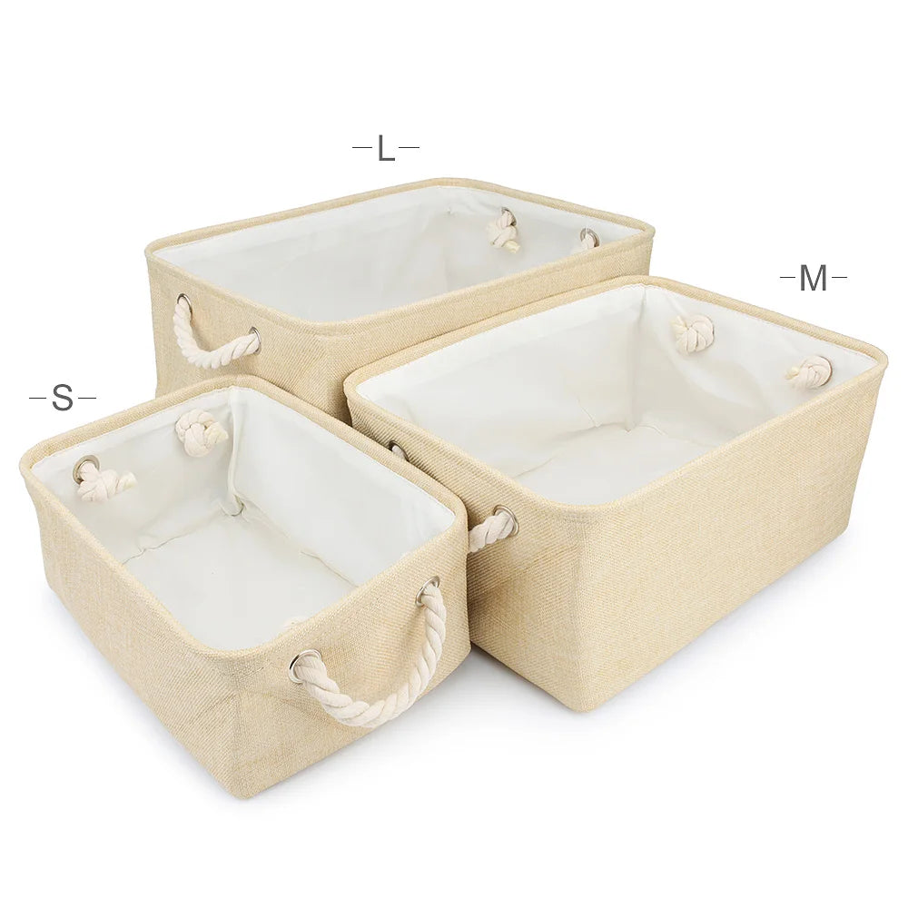 Folding Storage Basket Linen Pet Toy Storage Fabric Wardrobe Office Bedroom Closet Cat Dog Clothes Laundry Basket With Handle