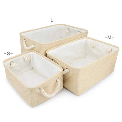 Folding Storage Basket Linen Pet Toy Storage Fabric Wardrobe Office Bedroom Closet Cat Dog Clothes Laundry Basket With Handle