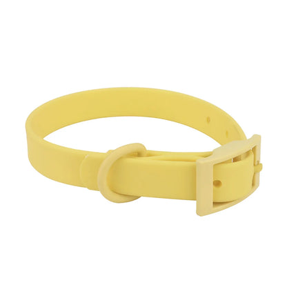 Cat Dog Collar Adjustable PVC Waterproof Collar Pet Products for Small Medium Large Dogs Imitation Silicone