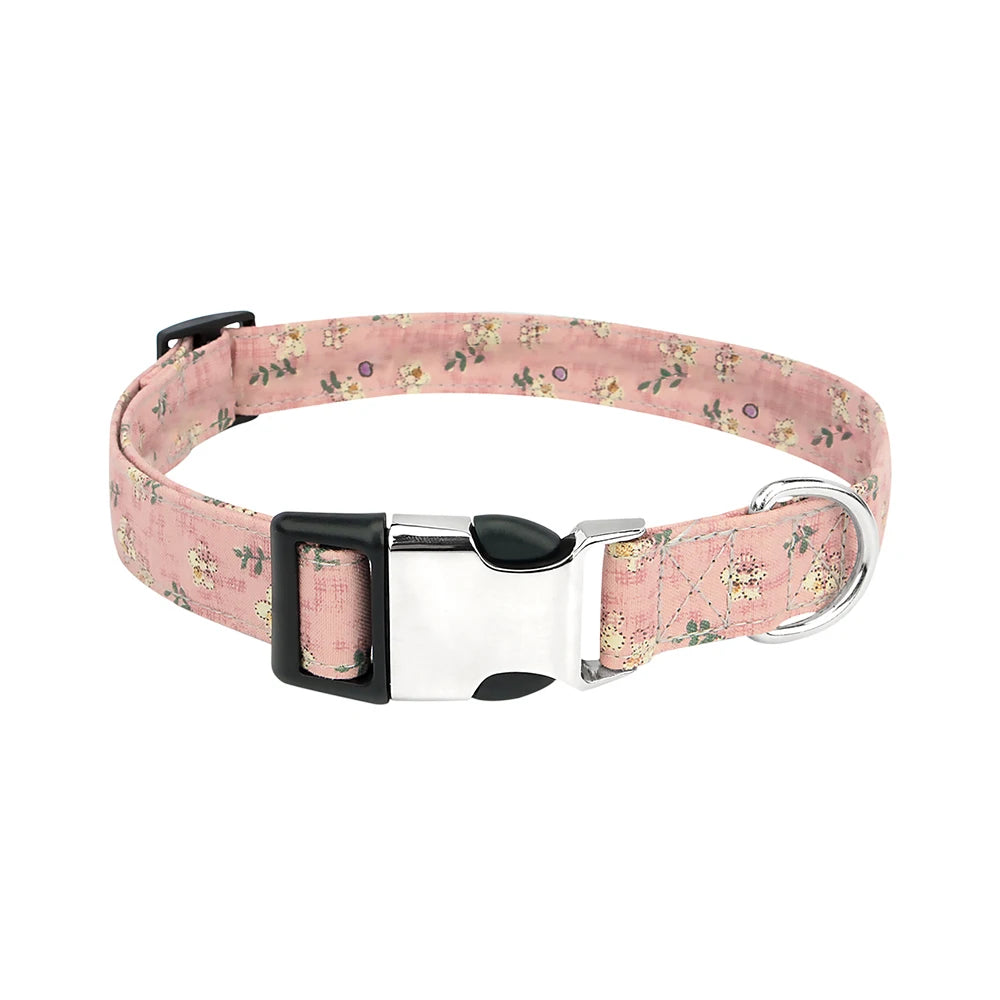 Vintage Flower Dog Collar Pet Cat Adjustable Collars for Small Medium Large Dogs