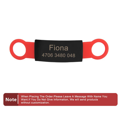 Silicone Engrav Pet ID Accessories Customize Dog Nameplate Name Phone Engraved Dog Collar Personalized Puppy Cat Pet Supplies