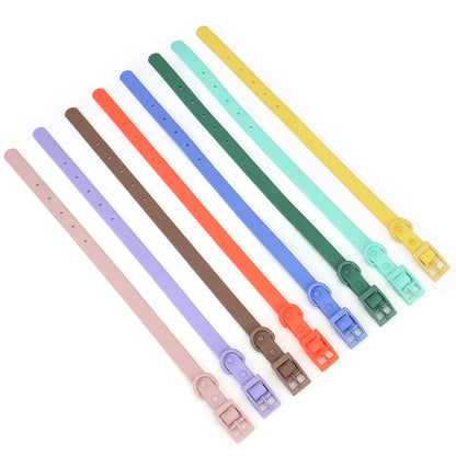 Cat Dog Collar Adjustable PVC Waterproof Collar Pet Products for Small Medium Large Dogs Imitation Silicone