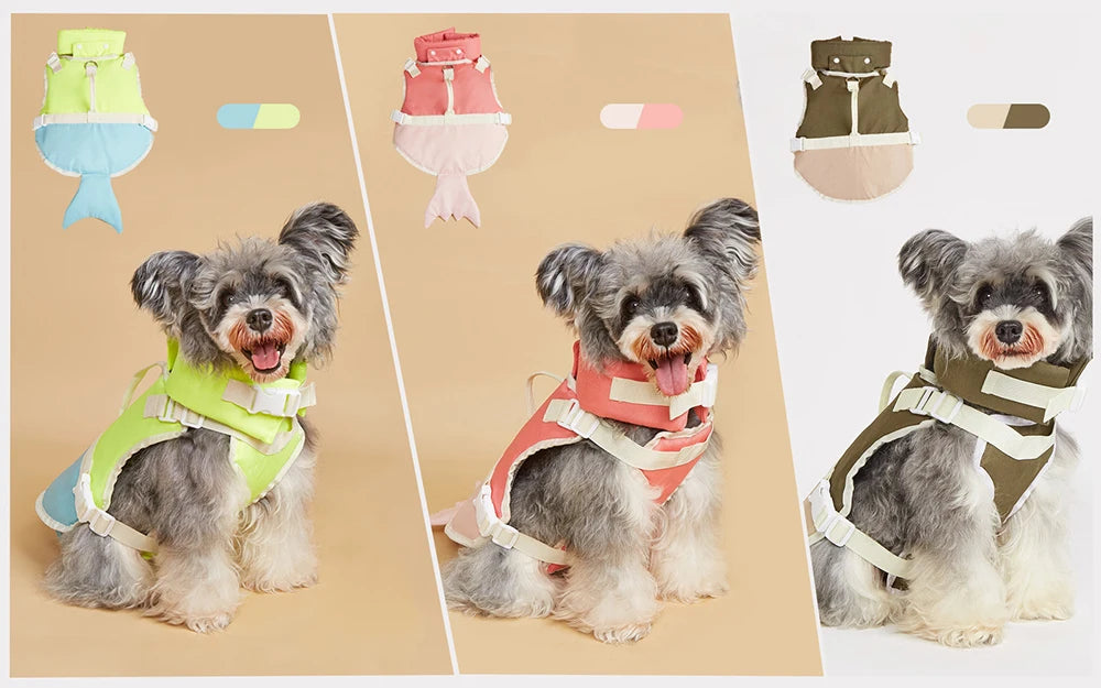 Cartoon Summer Swim Dog Life Jacket Adjustable Pet Body Swimming Pet Vest