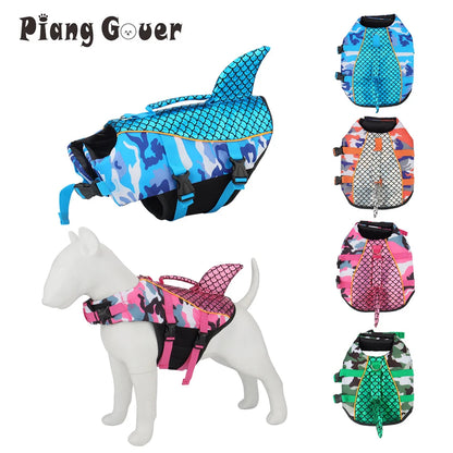 Shiny Dog Swimming Wear Safety Clothes Vest Swimming Suit Outdoor Pet Dog Float Life Jacket Vest  XS-2XL