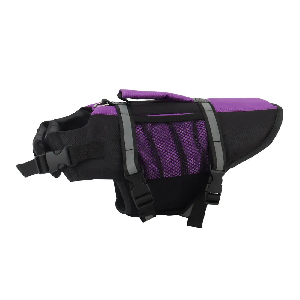 Reflective Dog Life Jacket with Mesh Pocket Summer Pet Swim Vest Dog Swimsuit Outdoor Water Pool Clothes Pet Swimwear