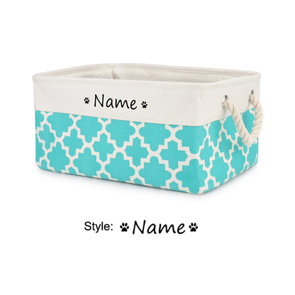 Customised Name Storage Basket for Cat Dog Toys Accessories Print Logo Personalised Custom Nameplate Box