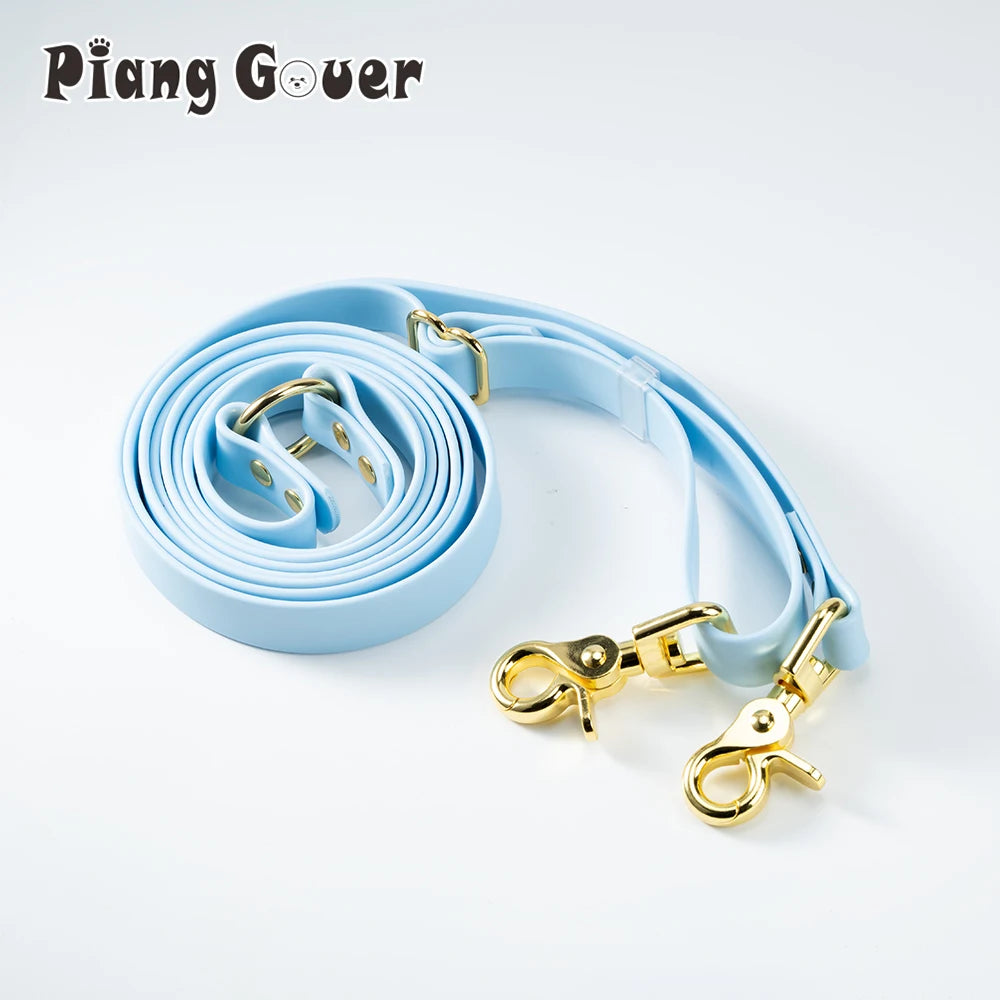 Multi Functional hands-free Pet Dog Walking PVC Dog Leash Waterproof Outdoor Walk Training 2 Heads Pet Traction Rope